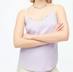 J.Crew Scalloped Cami Tank Top Lilac Size 00